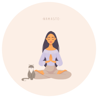 Namaste Yoga Lotus Pose Sticker