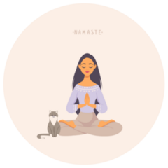 Namaste Yoga Lotus Pose Sticker