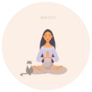Namaste Yoga Lotus Pose Sticker