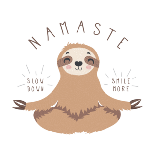 Namaste Yoga Sloth Sticker