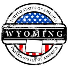Name Of Wyoming In USA Sticker