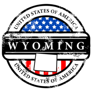 Name Of Wyoming In USA Sticker