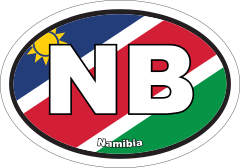 Nimibia Sticker Namibia Flag Oval Sticker - 50+ Color Options!