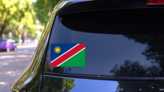 Namibia Flag Sticker on a Rear Car Window (New) example