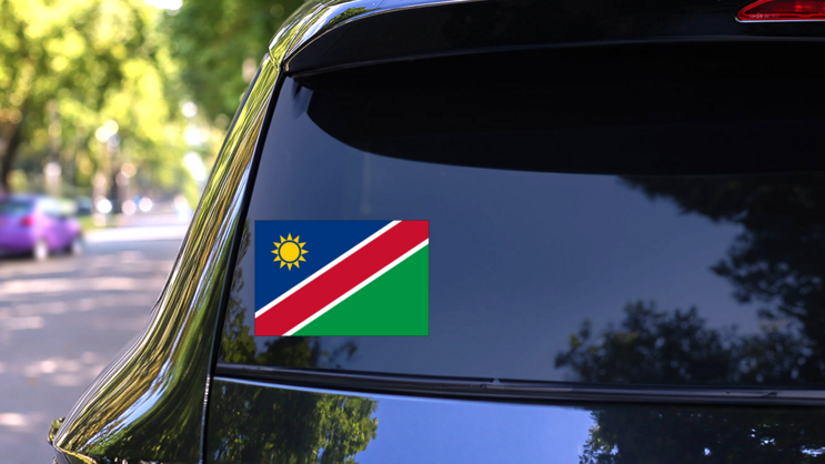 Namibia Flag Sticker on a Rear Car Window (New) example