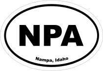 Nampa, Idaho Oval Stickers