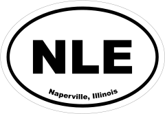 Naperville, Illinois Oval Stickers