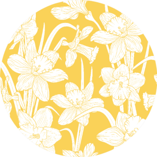Narcissus Daffodils Seamless Spring Floral Pattern Sticker