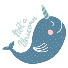 Narwhal And Not A Unicorn Sticker