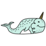 Narwhal Art Illustration Sticker