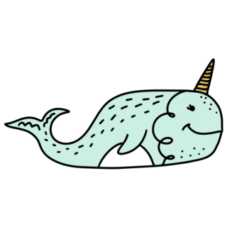 Narwhal Art Illustration Sticker