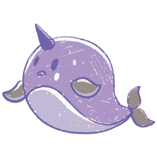 Narwhal Cute Purple Sticker