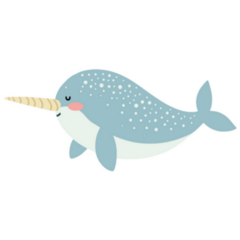 Narwhal Illustration Sticker
