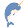 Narwhal In A Cute Cartoon Sticker