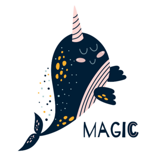 Narwhal Magic Lettering Sticker
