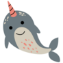 Narwhal Pink Horn Sticker