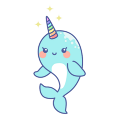 Narwhal, The Sea Unicorn Sticker