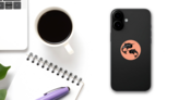 Narwhals Mother And Child Sticker on a Phone (New) example