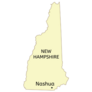 Nashua City Location On New Hampshire State Map Sticker