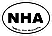 Nashua, New Hampshire Oval Stickers