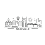 Nashville Minimal Style Skyline Sticker