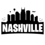 Nashville Tennessee. City Skyline Banner Sticker