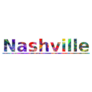 Nashville, Tennessee Colorful Typography Sticker
