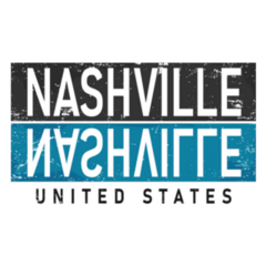 Nashville Tennessee Mirrored Sticker