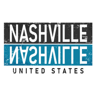 Nashville Tennessee Mirrored Sticker