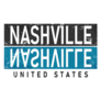 Nashville Tennessee Mirrored Sticker