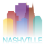 Nashville Tennessee Usa Icon Silhouette Gradient City Sticker