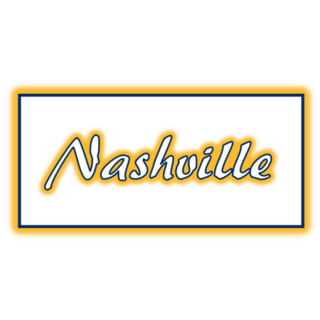 Nashville, Tennessee Yellow Word Sticker