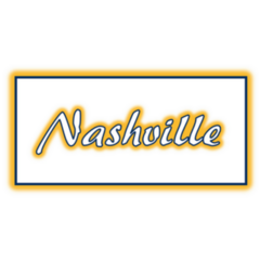 Nashville, Tennessee Yellow Word Sticker