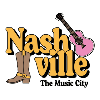 Nashville The Music City Cowboy Sticker