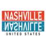 Nashville Typography United States Sticker