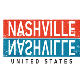 Nashville Typography United States Sticker