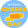 National Cheese Day Burst Background Sticker