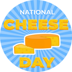National Cheese Day Burst Background Sticker