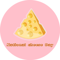 National Cheese Day Keto Slice Sticker