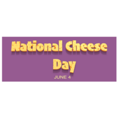 National Cheese Day Purple Sticker