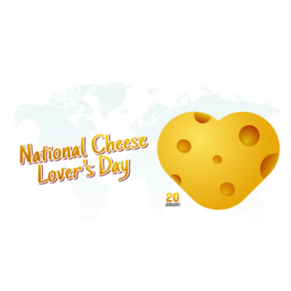 National Cheese Lovers Day Cheese Heart Sticker