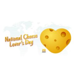National Cheese Lovers Day Cheese Heart Sticker