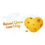National Cheese Lovers Day Cheese Heart Sticker