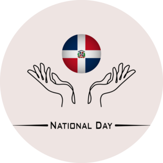 National Day Dominican Republic Sticker