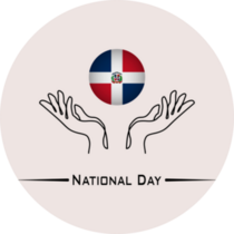 National Day Dominican Republic Sticker
