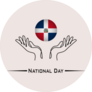National Day Dominican Republic Sticker