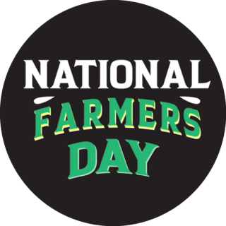 National Farmers Day Typography Sticker