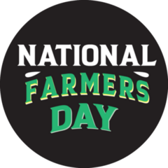 National Farmers Day Typography Sticker