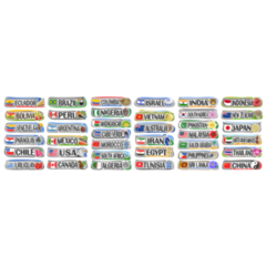 National Flag Sticker Sheet