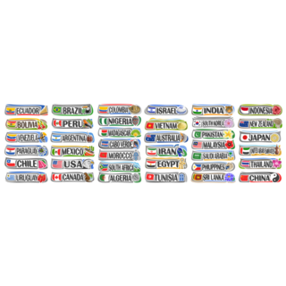 National Flag Sticker Sheet